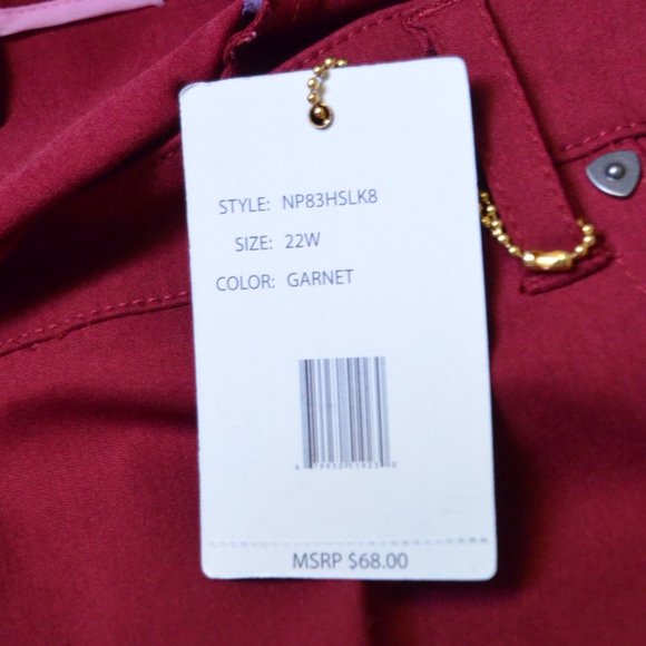 Zac & Rachel Garnet Slim Leg Stretch Pants 22W - Picture 10 of 12